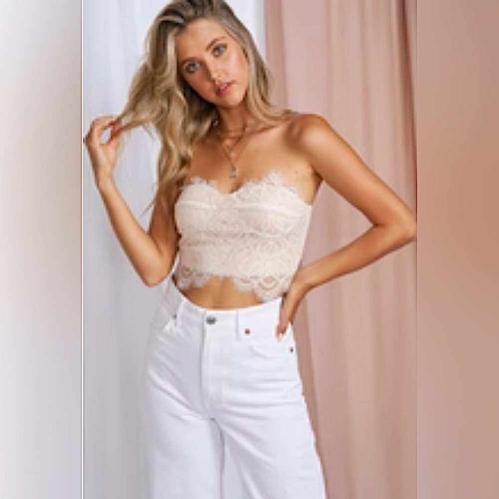 NWOT Mimosa Posh Bustier Top White - Large